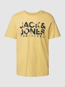 Jack & jones T-shirt van katoen met labelprint