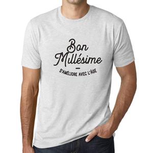 Ultrabasic  Homme Graphique Bon Millesime T-Shirt Noir Lettre