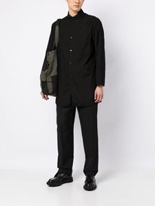 Yohji Yamamoto Overhemd met bandkraag - Zwart