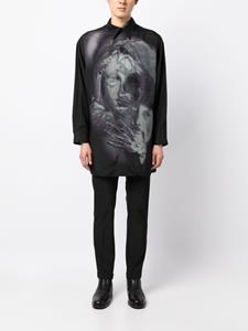 Yohji Yamamoto Overhemd met grafische print - Zwart