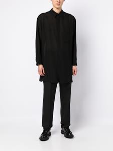 Yohji Yamamoto Doorzichtig overhemd - Zwart