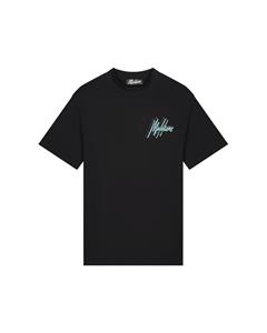 Malelions Men Oversized 3D Graphic T-Shirt - Black/Turquoise