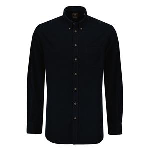 Eagle&Brown  ultrafine corduroy overhemd donkerblauw - XL - Heren