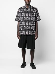 Moncler Bowlingshirt met logoprint - Zwart