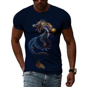 ETST WENDY 05 Summer Fashion Chinese Dragon Men T-shirts 3D Trend Casual Personality Cool Style Printing Tees Hip Hop O-neck Short Sleeve Tops