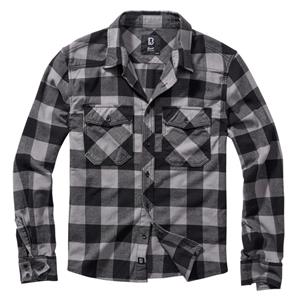 Brandit Check Shirt Black-Charcoal Flanel Overhemd Heren