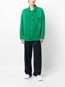 FIVE CM Ribfluwelen overhemd - Groen