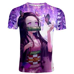 ETST 07 Trendy Anime T-shirt Men/Women Demon Slayer Kimetsu No Yaiba 3D Printed T-shirt Casual Tees