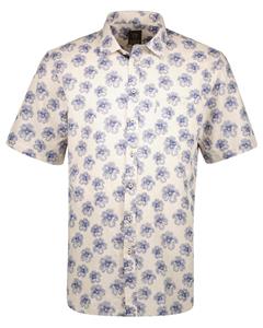 Eagle&Brown  Raspberry Overhemd met Print Midden Blauw - L - Heren