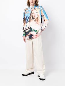 JW Anderson Overhemd met fotoprint - Geel