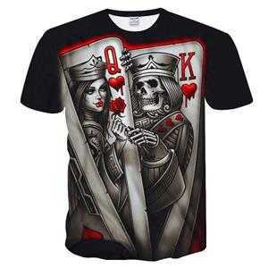 Exclusive 3D T-shirt New Casual Skull Poker Printed T-Shirt Men Short Sleeve Tee Shirt Homme Black Design Tee Tops Male Summer Tops 3d t shirt