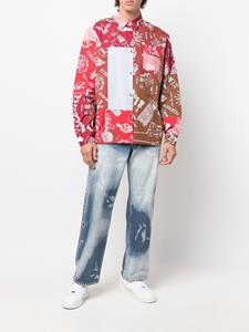 KidSuper Overhemd met patchwork - Rood