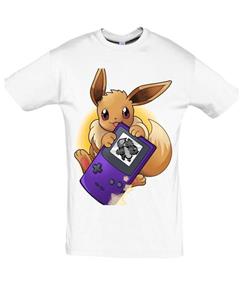 Shirtbude gameboy evoli pokemon comic print tshirt