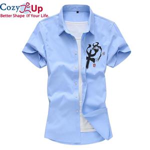 Cozy Up Summer Men's Casual Short-sleeved Shirt New Fashion Chinese Style Shirt Male Brand Clothes