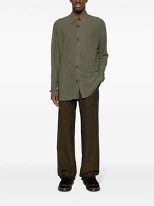Labrum London long-sleeve crinkled shirt - Groen