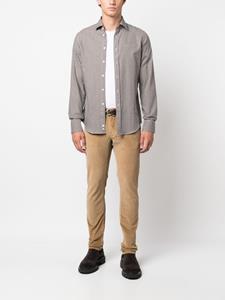 Canali Geruit overhemd - Beige