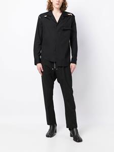 Sulvam Asymmetrisch overhemd - Zwart