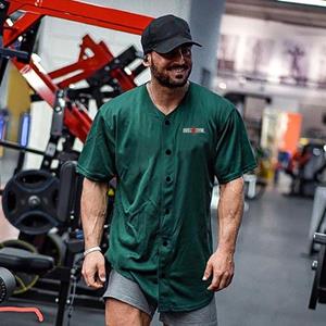 Muscleguys Running Oversized Cardigan T shirt Men Gym Bodybuilding Fitness Loose Sports Lifestyle Wear T-shirt Streetwear Hip Hop Tshirt