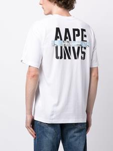 AAPE BY *A BATHING APE T-shirt met logoprint - Wit