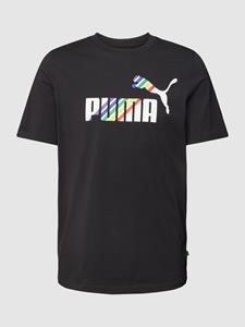 PUMA PERFORMANCE T-shirt met labelprint, model 'LOVE IS LOVE'