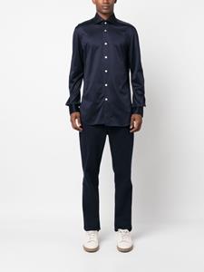 Kiton Slim-fit overhemd - Blauw