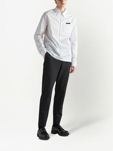 Prada Overhemd met logopatch - Wit