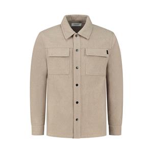 Purewhite Wool Look Overshirt With Pocket