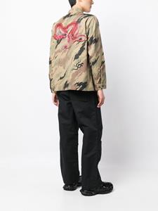 Maharishi Overhemd met camouflageprint - Bruin