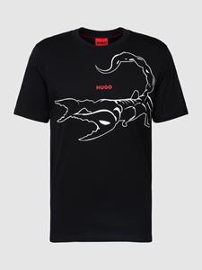 HUGO T-shirt met motiefprint, model 'Darpione'