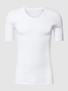 Schiesser T-shirt met geribde ronde hals