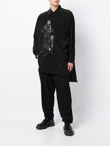 Yohji Yamamoto Overhemd met grafische print - Zwart