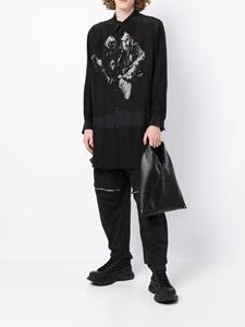Yohji Yamamoto Overhemd met grafische print - 1 BLACK