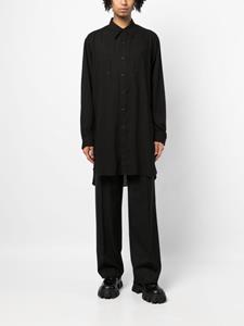 Yohji Yamamoto Overhemd met puntige kraag - Zwart