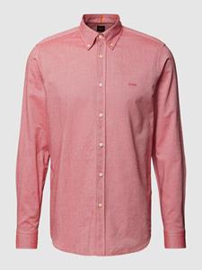 BOSS ORANGE Langarmshirt (1-tlg) mit Label-Stickerei am Manschettenschlitz