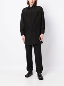 Yohji Yamamoto Overhemd met dubbele kraag - Zwart