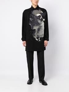 Yohji Yamamoto Overhemd met print - Zwart