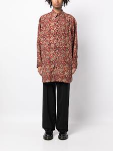 Yohji Yamamoto Overhemd met bloemenprint - Rood