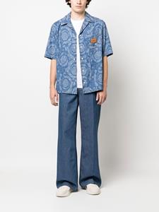 Versace Overhemd met bloemenprint - Blauw