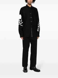 Mastermind Japan Overhemd met logoprint - Zwart