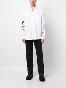 Mastermind Japan Overhemd met logoprint - Wit