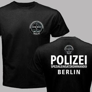 FT T Shirts Duitse Staatspolitie Swat Force Sek Spezialeinsatzkommando Polizei Heren T-Shirt Korte Casual 100% Cottonhirts