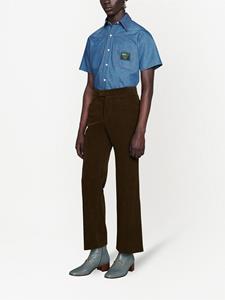 Gucci Overhemd met logopatch - Blauw