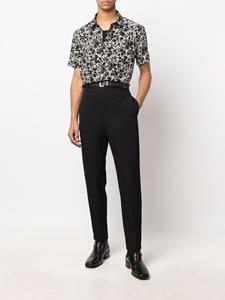 Saint Laurent Overhemd met bloemenprint - Zwart