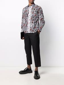 Black Comme Des Garçons Overhemd met luipaardprint - Zwart