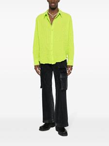 Martine Rose Overhemd met gekreukte textuur - Groen