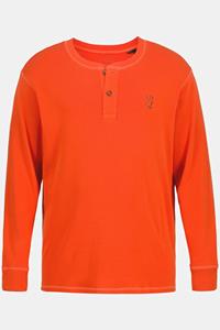 JP1880 T-Shirt Henley Basic Langarm Knopfleiste