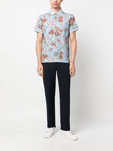 ETRO Poloshirt met bloemenprint - Blauw