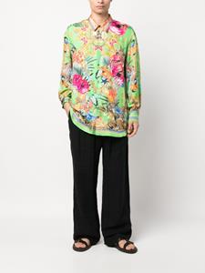 Camilla Overhemd met bloemenprint - Groen