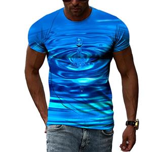 Chengyu Mode Druppels Water grafische t-shirts Voor Mannen Zomer Casual Interessante Print T-shirts Hip Hop Harajuku Trend Cool blouse