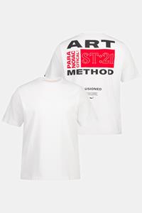 STHUGE T-Shirt STHUGE T-Shirt Rücken Print Rundhals Halbarm